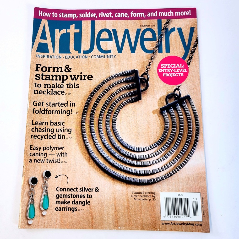 Art Jewelry Magazine November 2015 Issue Jewelry Making Tutorials DIY Projects